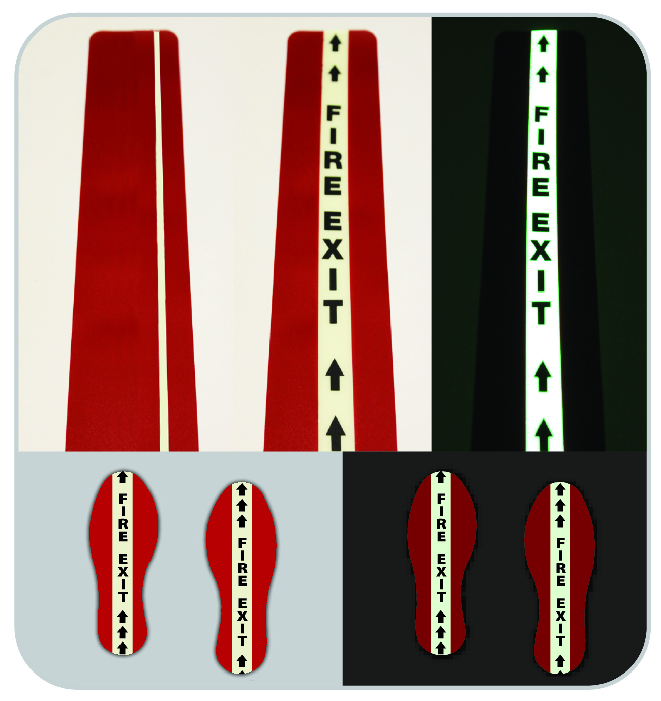 Durastripe-Glow-Fire-Exit-rood-25-mm-dik